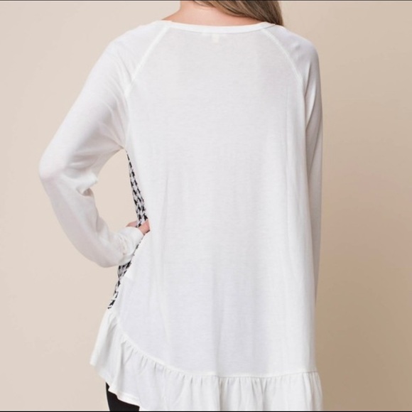 Houndstooth Ruffle Top | M - Picture 4 of 4